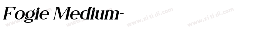 Fogie Medium字体转换